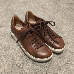 Brown Leather Women's Sneakers